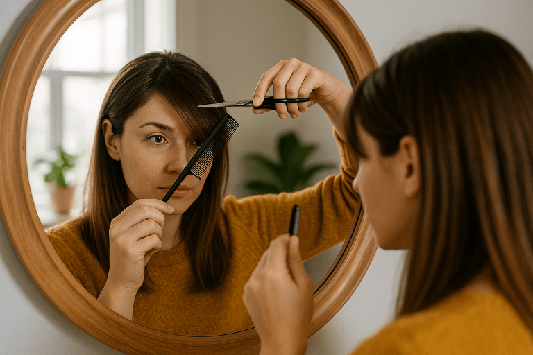 How to Style Bangs Side Swept