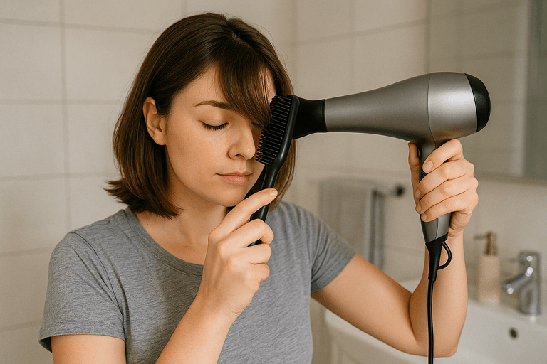 How to Style Bangs Side Swept