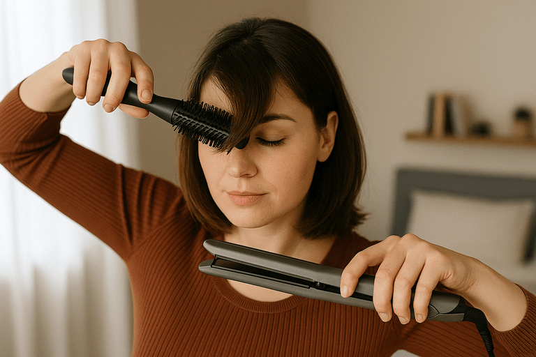How to Style Bangs Side Swept