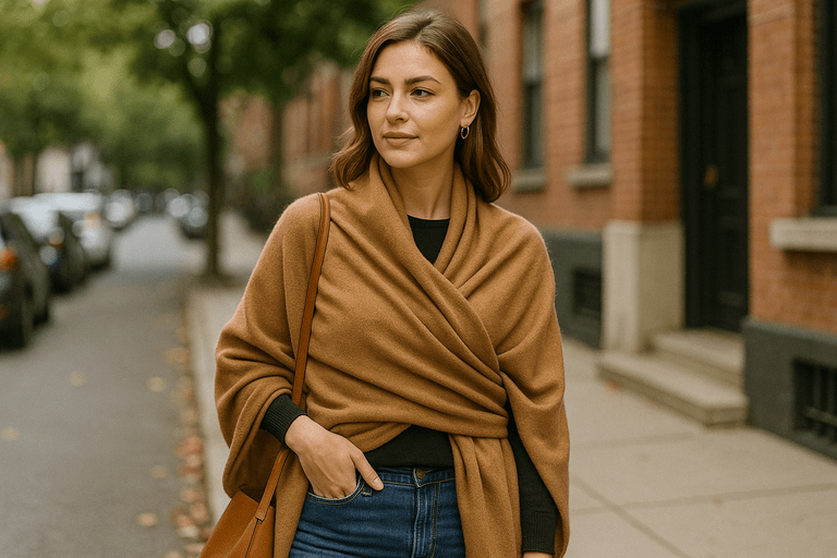 How to Wear a Cashmere Wrap