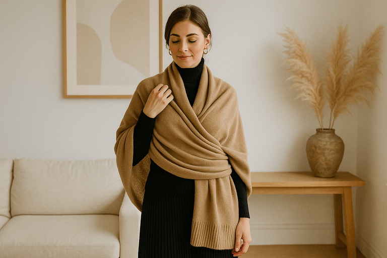 How to Wear a Cashmere Wrap