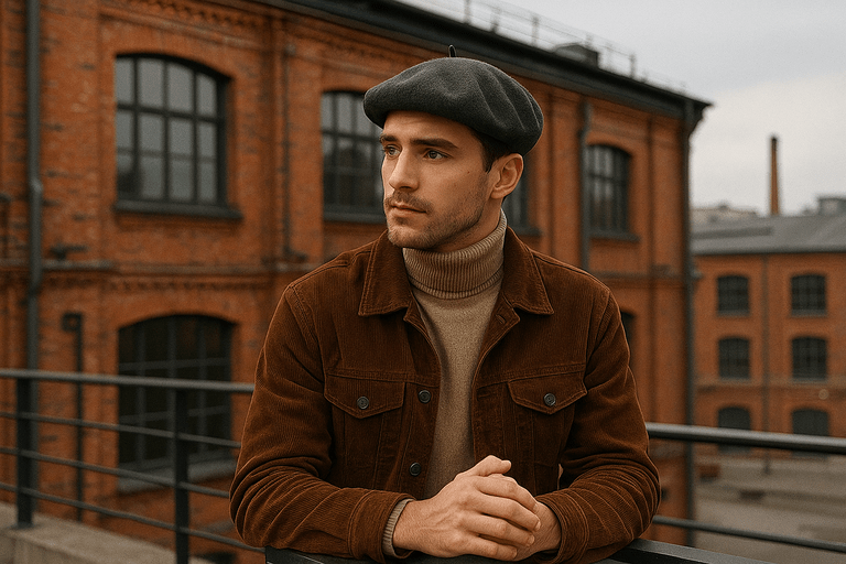 how to wear a beret for men
