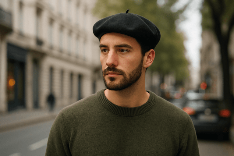 how to wear a beret for men