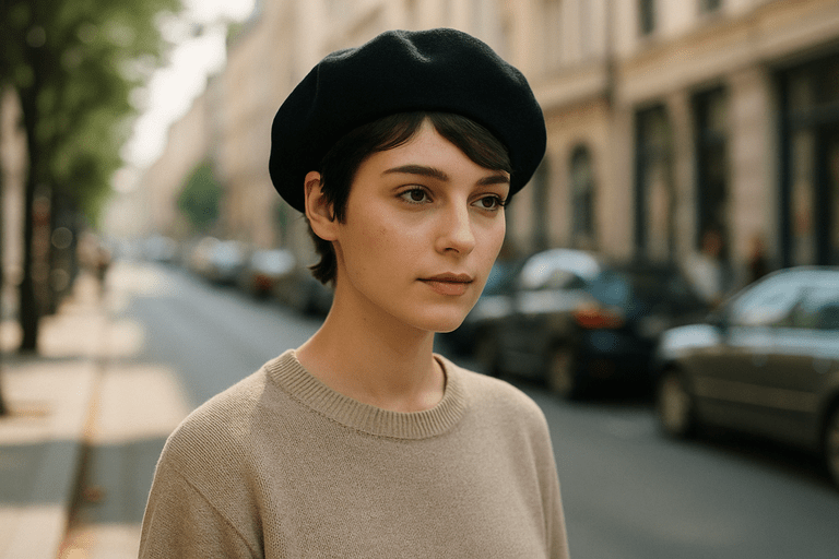 How to wear a beret with short hair