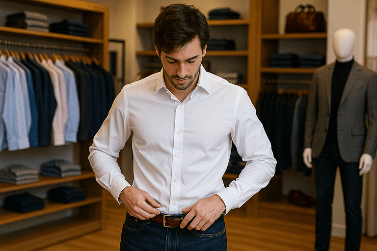 how to wear a dress shirt tucked in