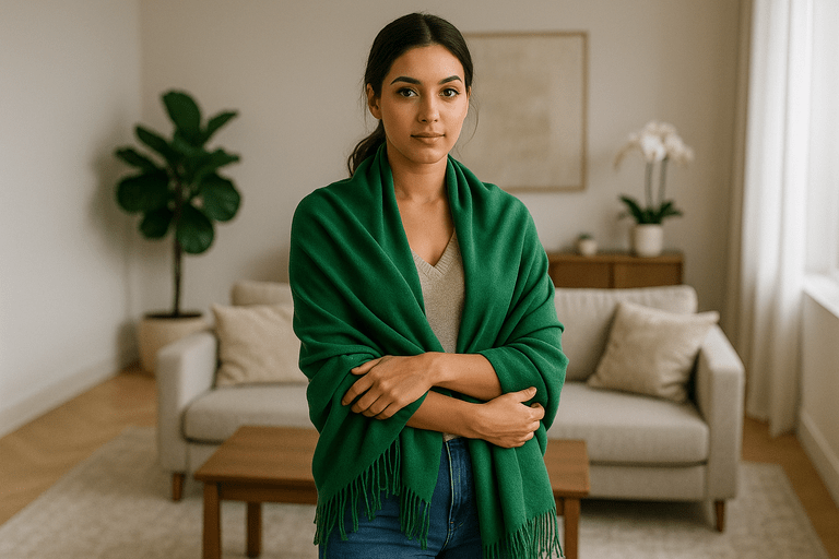 how to wear a pashmina