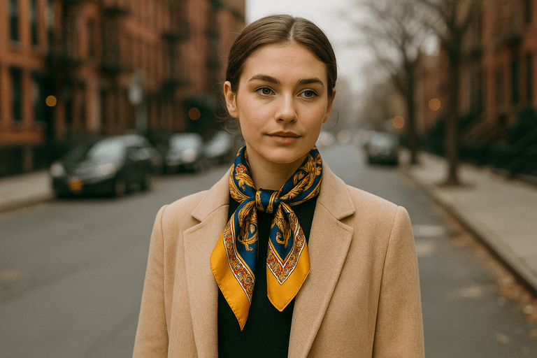 How to Wear a Scarf Square