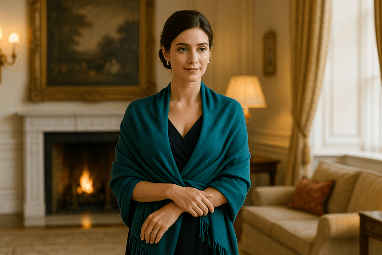 how to wear a shawl with a formal dress