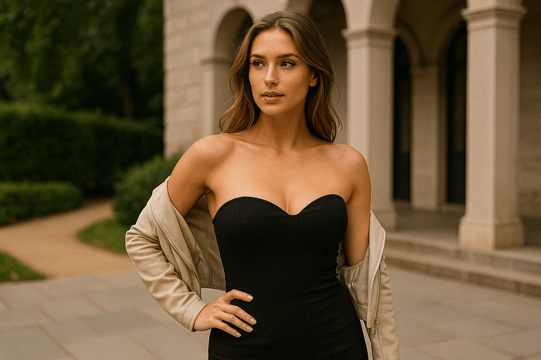 how to wear a strapless dress with big bust
