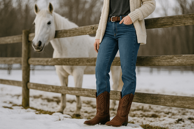 how to wear cowboy boots with jeans