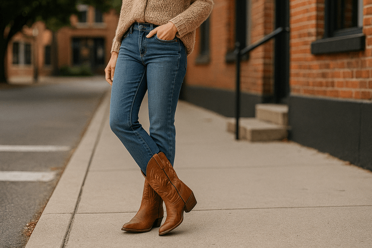 how to wear cowboy boots with jeans