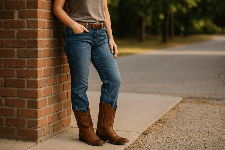 how to wear cowboy boots with jeans