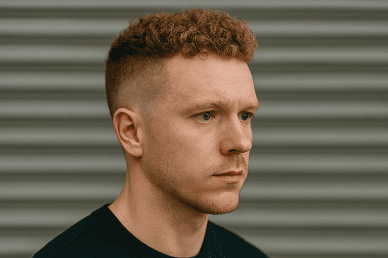 curly hair undercut for men