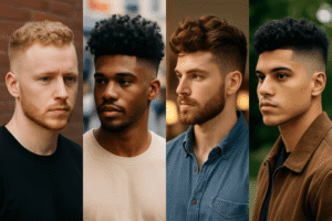 curly hair undercut for men