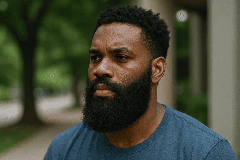 thick hair in beard