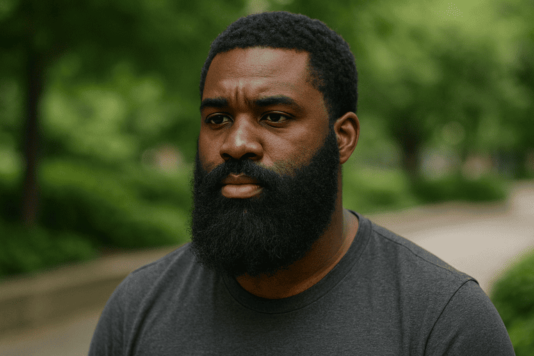 thick hair in beard